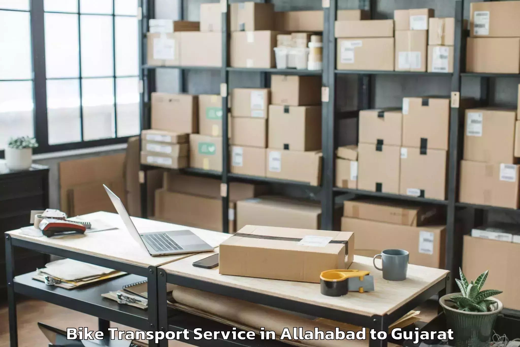 Professional Allahabad to Gandhi Nagar Bike Transport